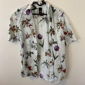 H&M Flower Print Button Up